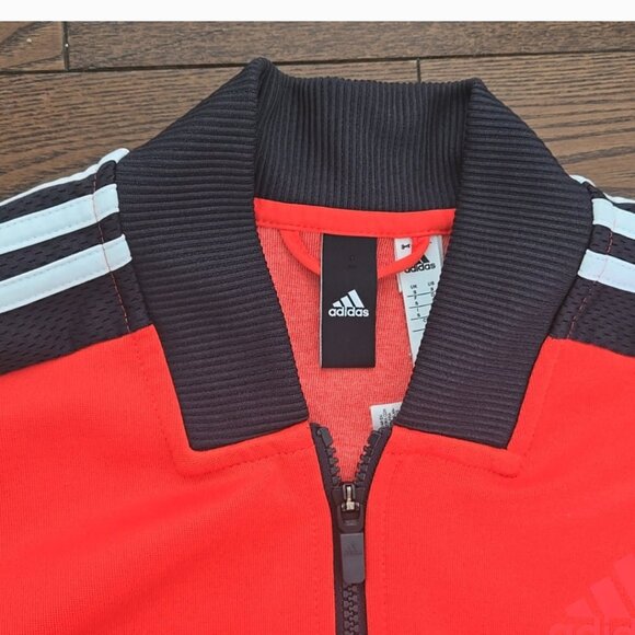 Adidas black/red track jacket size S - Picture 2 of 8